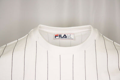 FILA Men's White Striped & Logo S/S T-Shirt (181)