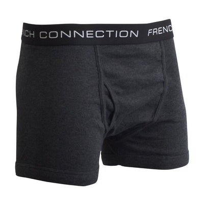 French Connection Men's HTH Navy & HTH Charcoal 2 Pack Boxer Briefs