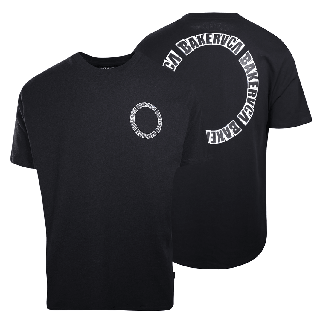 RVCA Men's Black BAKERVCA Circle Relaxed Fit S/S T-Shirt (S10)
