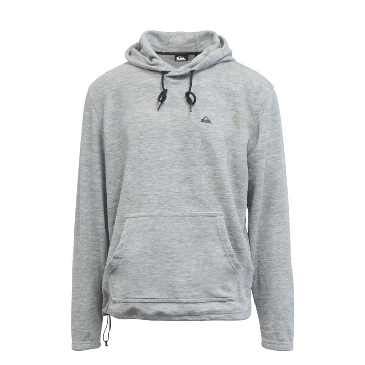 Quiksilver Men's Heather Grey Essentials Polar Fleece Pull Over Hoodie (S13)