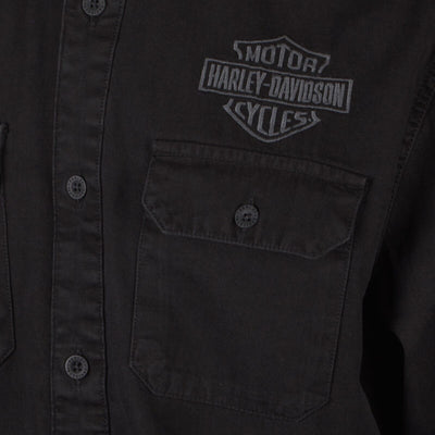 Harley-Davidson Men's Sturgis Bar & Shield Blowout L/S Woven Shirt (S42)