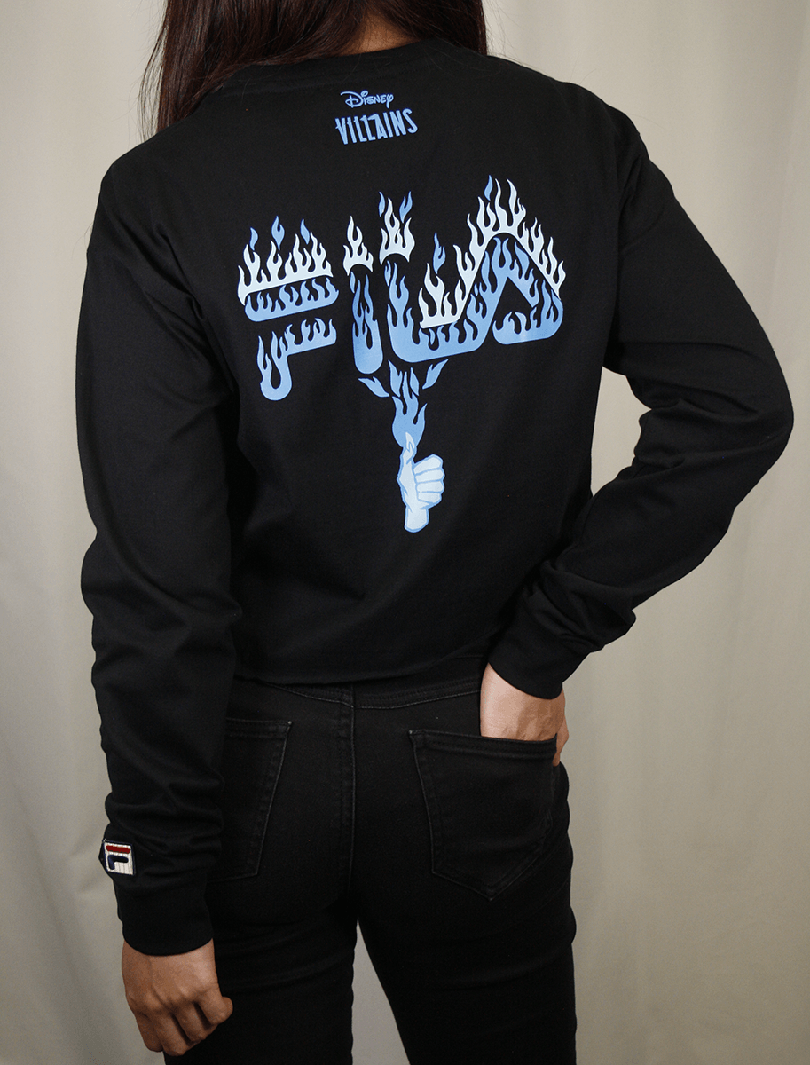 FILA Women's Disney Villains Hades Cropped L/S T-Shirt
