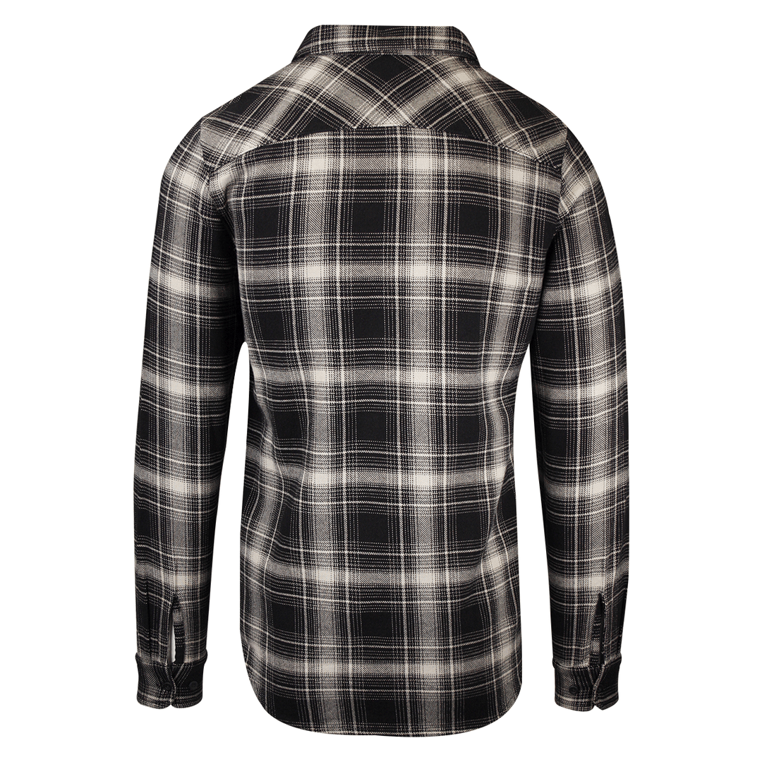 HD Branded Men's Sage Grey Black Plaid L/S Woven Shirt (S14)