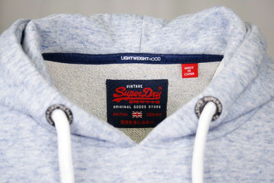 Superdry Men's Sky Blue Vintage Logo L/S Pullover Hoodie (Size Large)