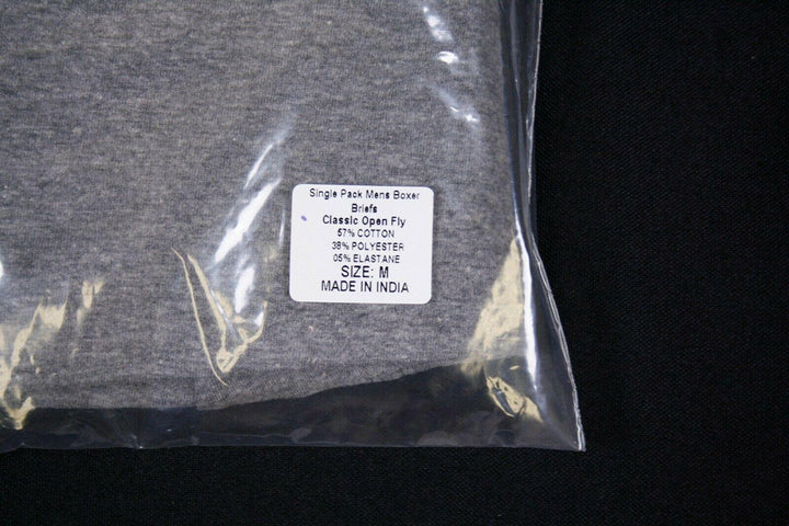 Kenneth Cole Men's New York 1 Pack Black Band Dark HTH Grey Boxer Brief (S02)