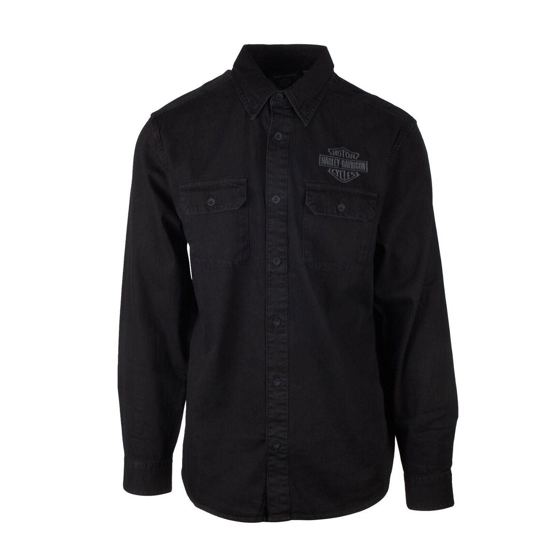 HD Branded Men's Sturgis Bar & Shield Blowout L/S Woven Shirt (S42)