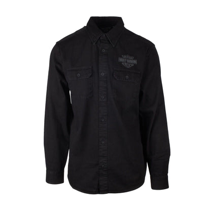 Harley-Davidson Men's Sturgis Bar & Shield Blowout L/S Woven Shirt (S42)