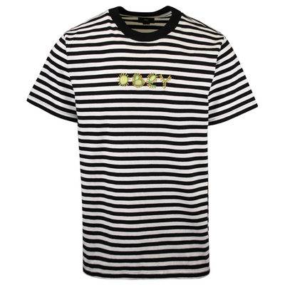 OBEY Men's Black Amoeba Striped S/S T-Shirt (S01A)