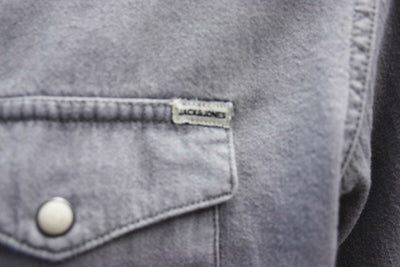 Jack & Jones Men's Light Grey Denim Slim Sheridan L/S Shirt