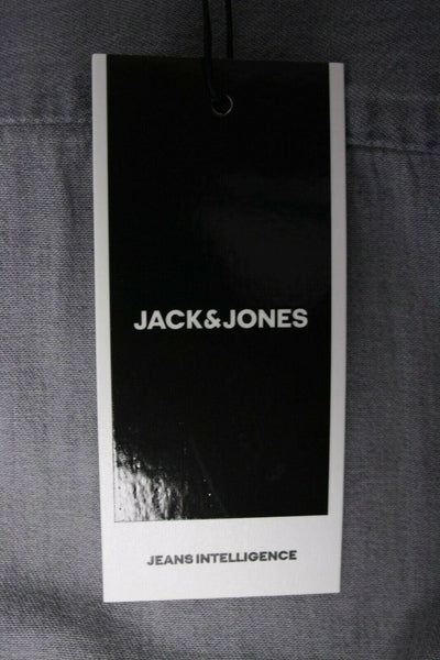 Jack & Jones Men's Light Grey Denim Slim Sheridan L/S Shirt