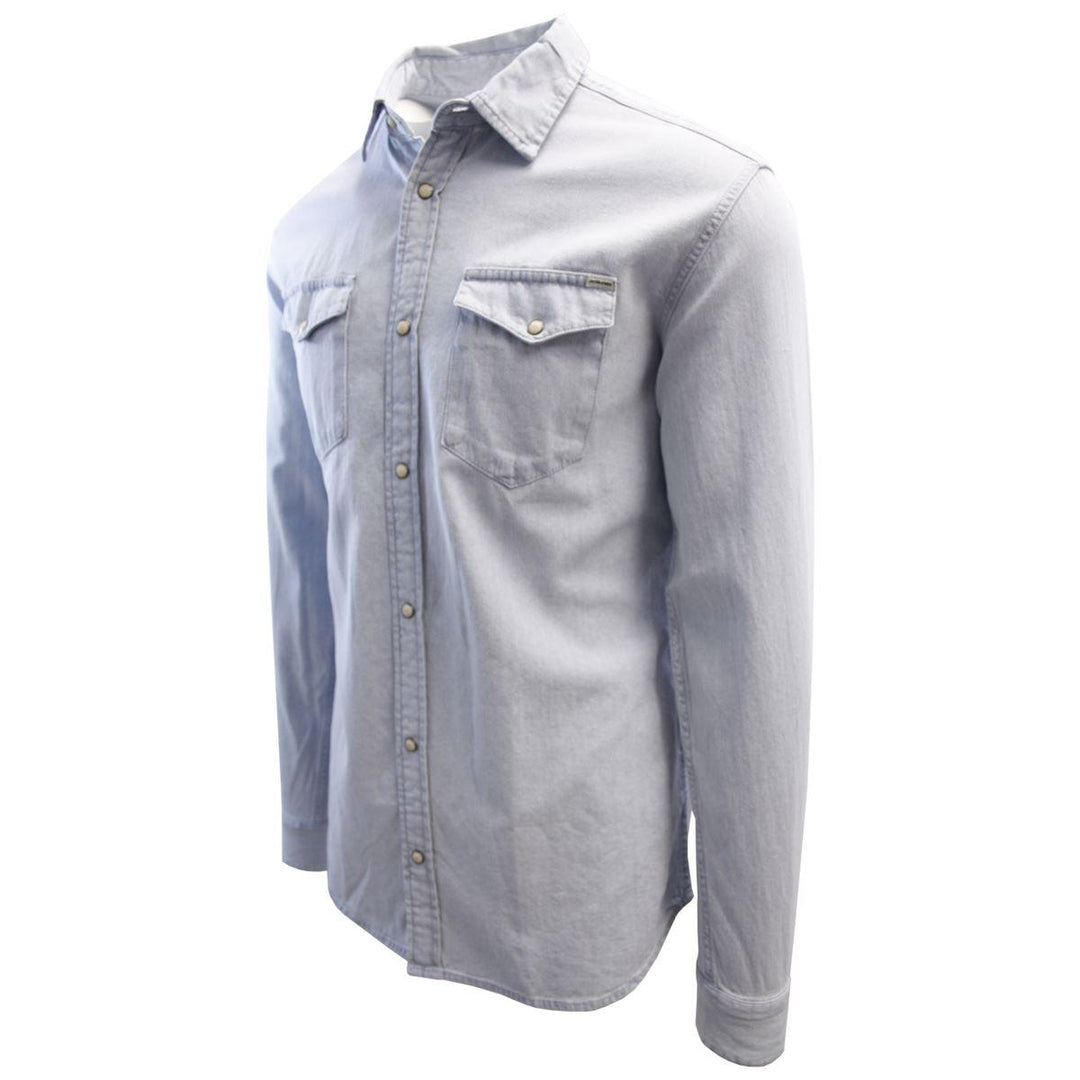 Jack & Jones Men's Light Blue Denim Slim Sheridan L/S Shirt