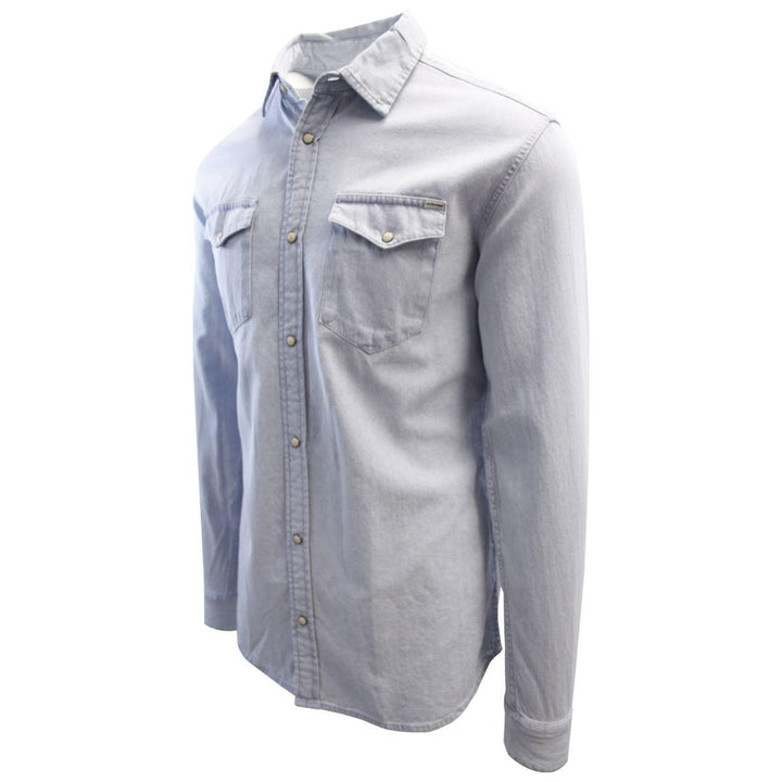 Jack & Jones Men's Light Blue Denim Slim Sheridan L/S Shirt