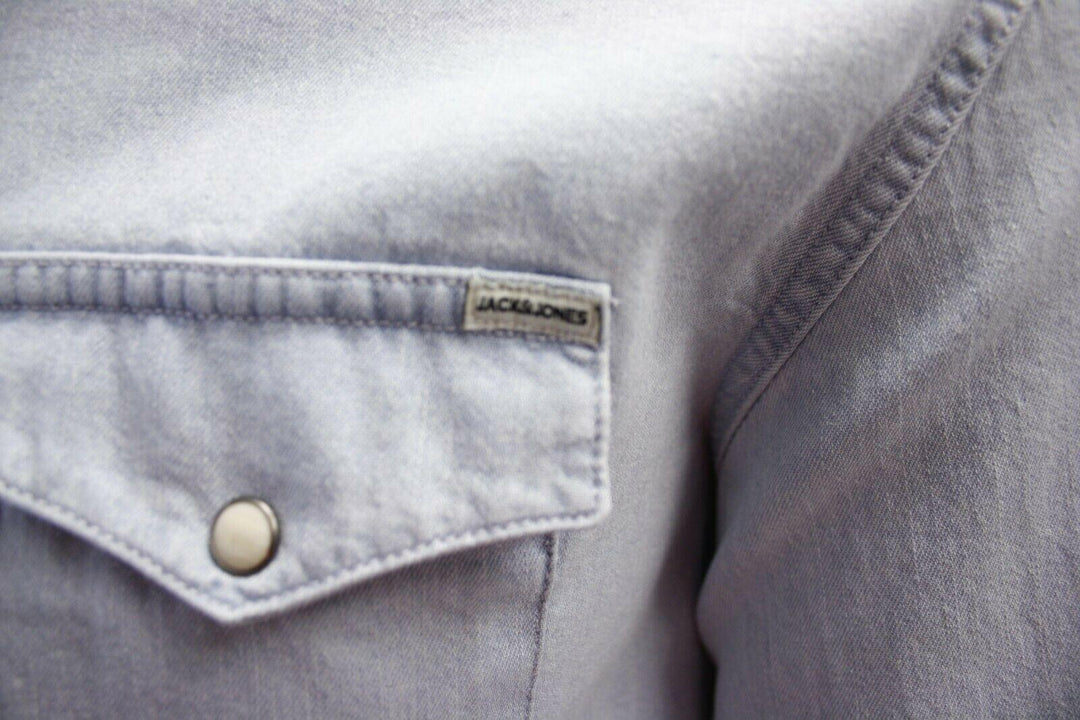Jack & Jones Men's Light Blue Denim Slim Sheridan L/S Shirt