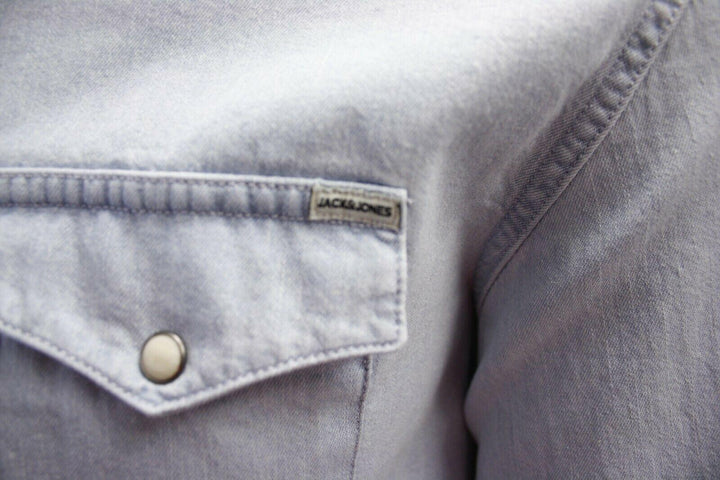 Jack & Jones Men's Light Blue Denim Slim Sheridan L/S Shirt