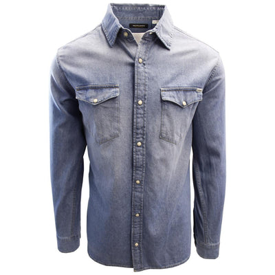 Jack & Jones Men's Medium Blue Denim Slim Sheridan L/S Shirt