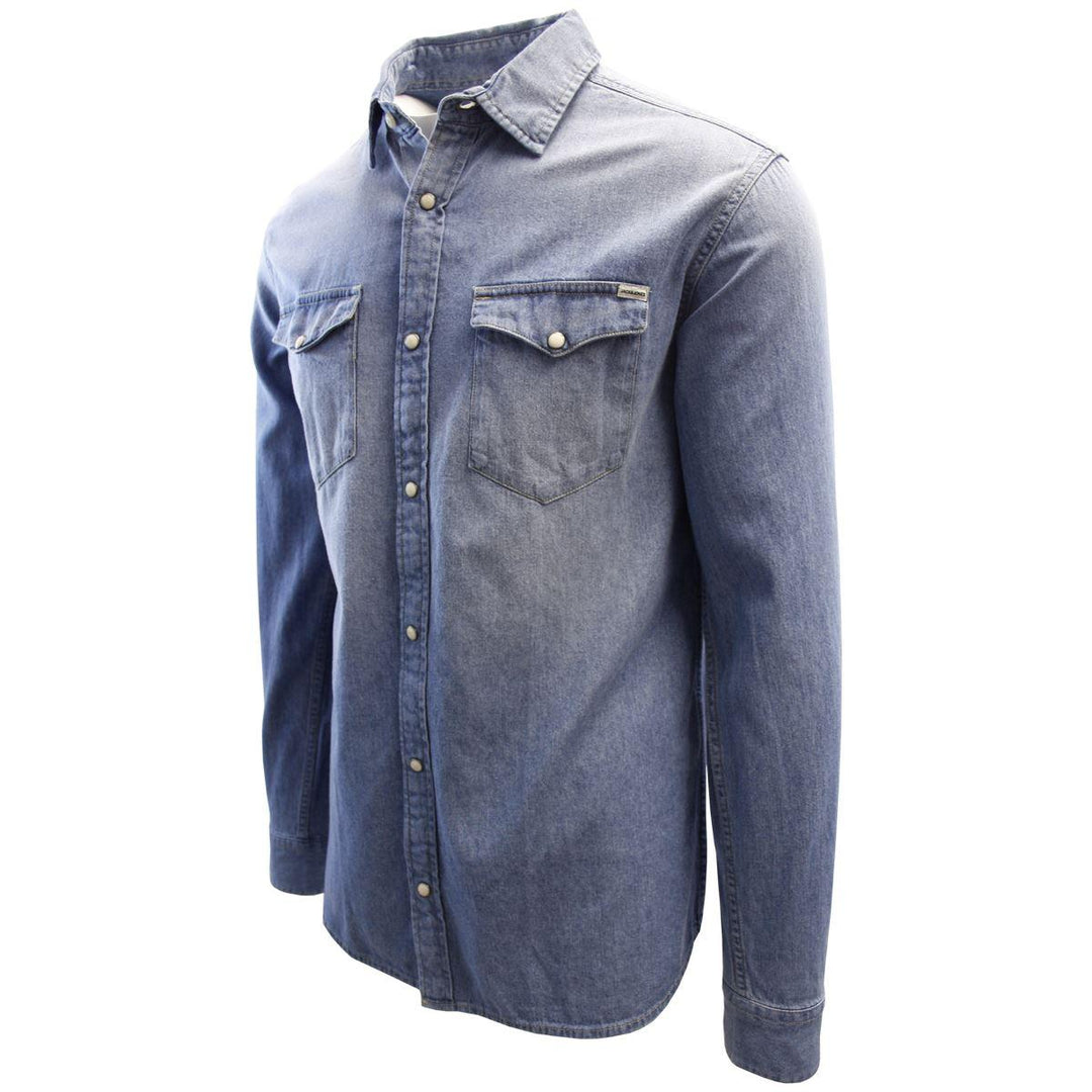 Jack & Jones Men's Medium Blue Denim Slim Sheridan L/S Shirt