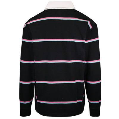 OBEY Men's Horizontal Stripe Button L/S Polo Shirt (S04)