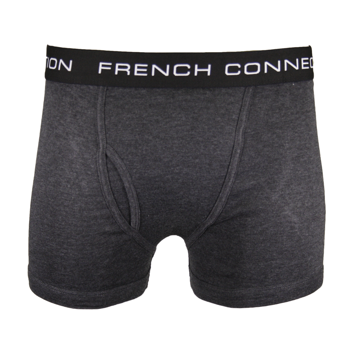 French Connection Men's 3 Pack Dark Grey w/ Black Strap Boxer Brief (S03)