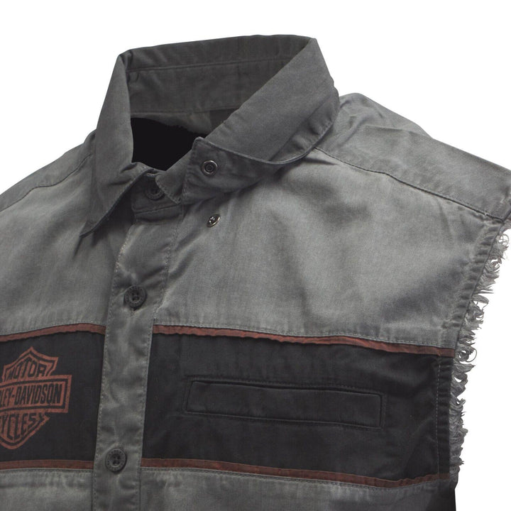 HD Branded Men's Blackened Pearl Iron Bond Blowout Sleeveless Shirt