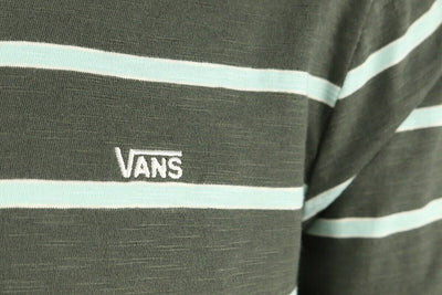 Vans Men's Ranger Green Teal Striped Endless S/S T-Shirt (S01)
