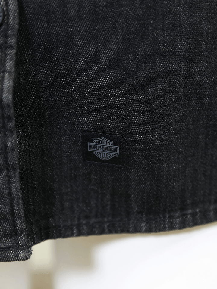 HD Branded Women's Grey Denim L/S Woven Shirt (S05)