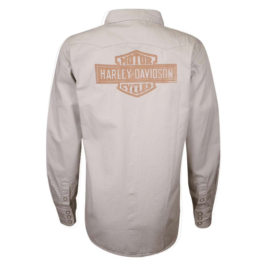 HD Branded Women's Beige 1903 L/S Woven Shirt (S17)