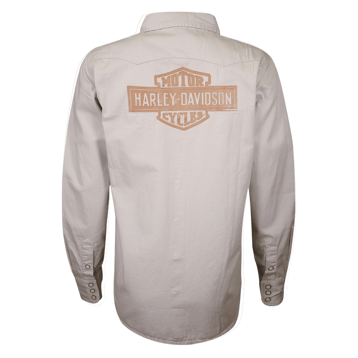 HD Branded Women's Beige 1903 L/S Woven Shirt (S17)
