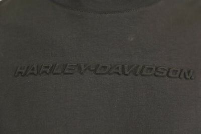 Harley-Davidson Men's Black Embossed Text S/S T-Shirt