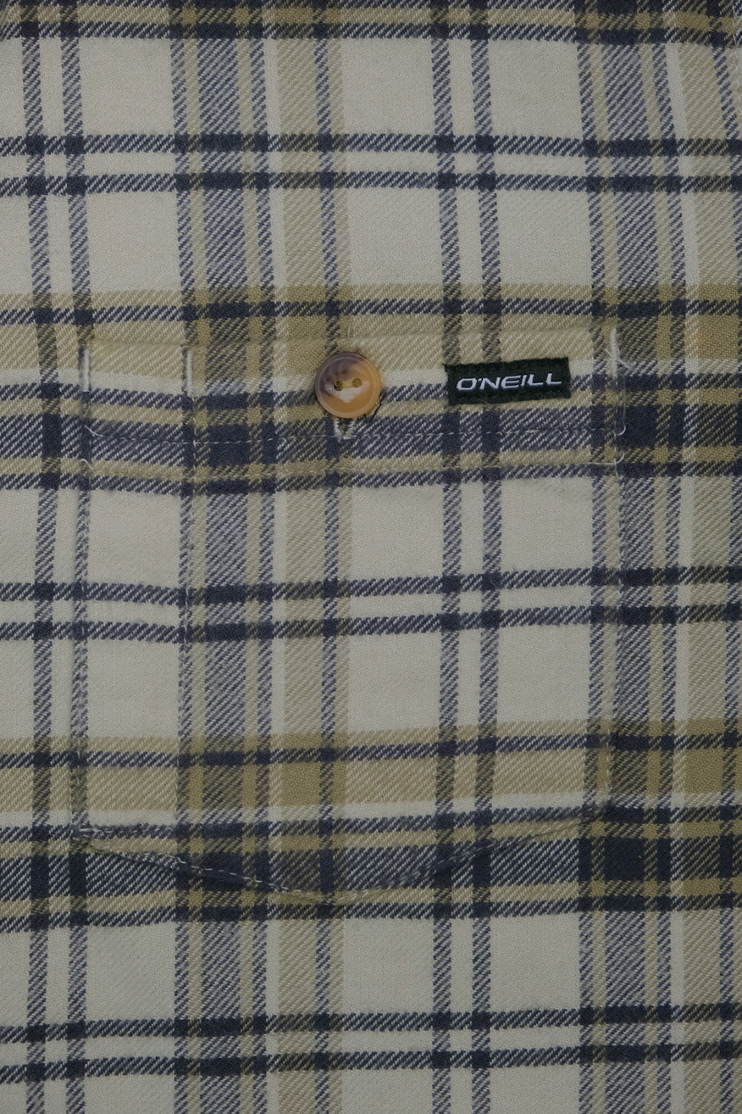 O'Neill Boy's Golden Tan Black Plaid L/S Flannel Shirt (Retail $40)