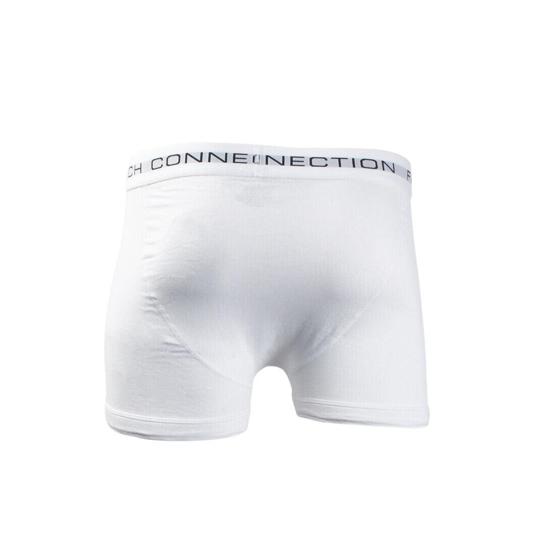 French Connection Men's White & Black 2 Pack Boxer Briefs