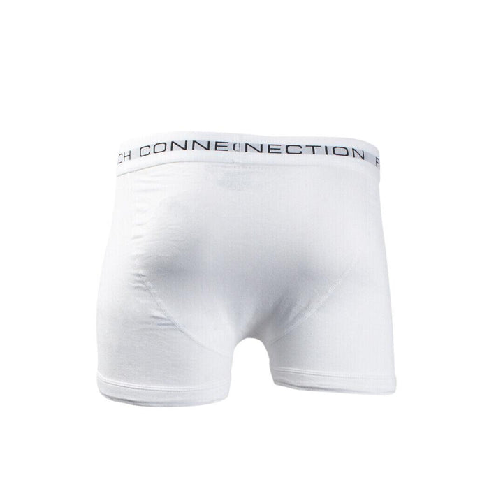 French Connection Men's White & Black 2 Pack Boxer Briefs