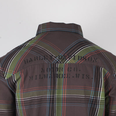 Harley-Davidson Men's Stencil Plaid L/S Woven Shirt (S43)