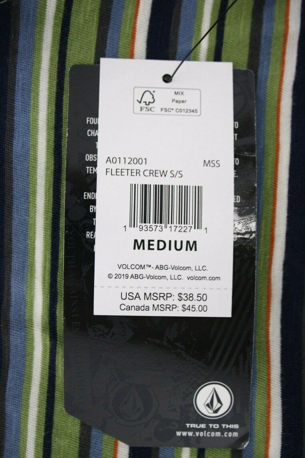 Volcom Men's Moss Stone Fleeter Crew S/S T-Shirts (S11)