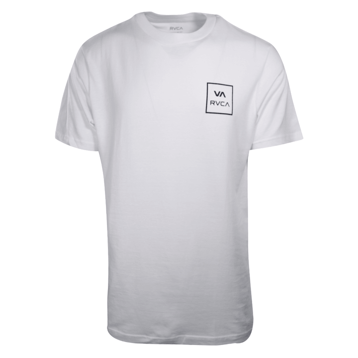 RVCA Men's White VA Box Regular Fit S/S T-Shirt (S02)