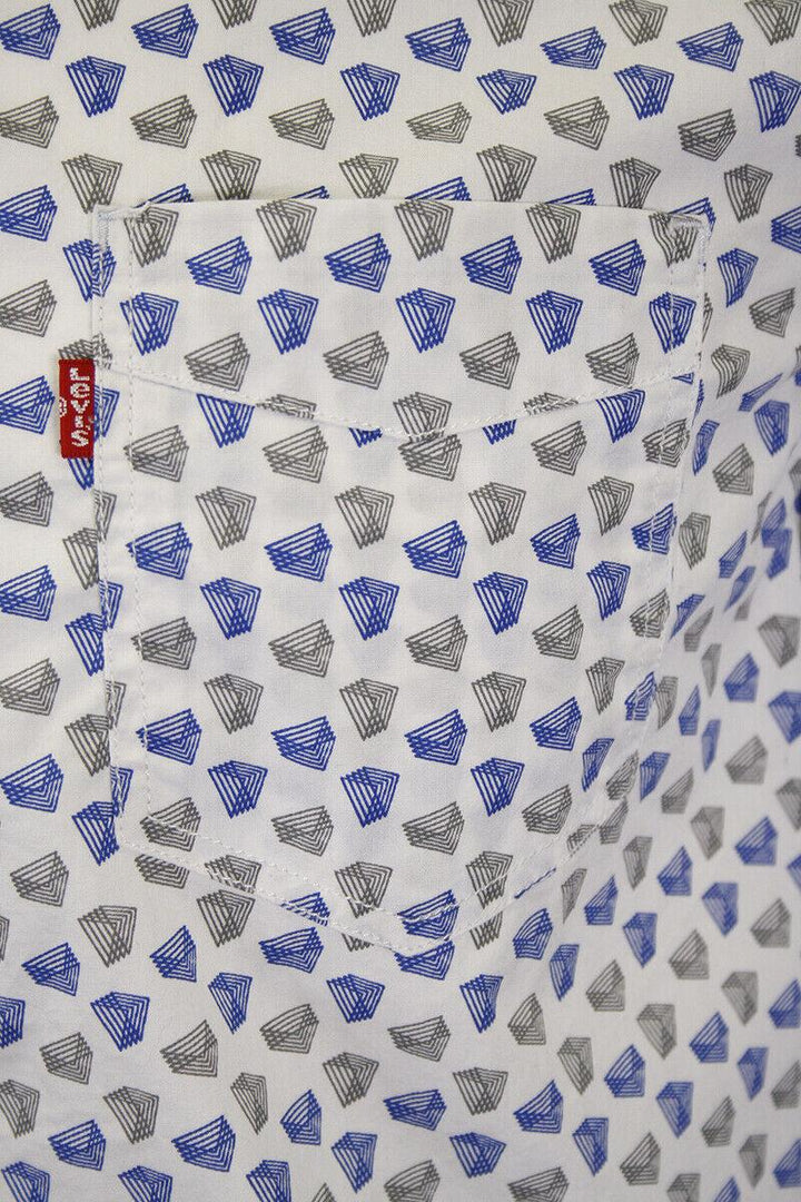 Levi's Men's Slim Fit Geometric Triangle L/S Shirt (S02)