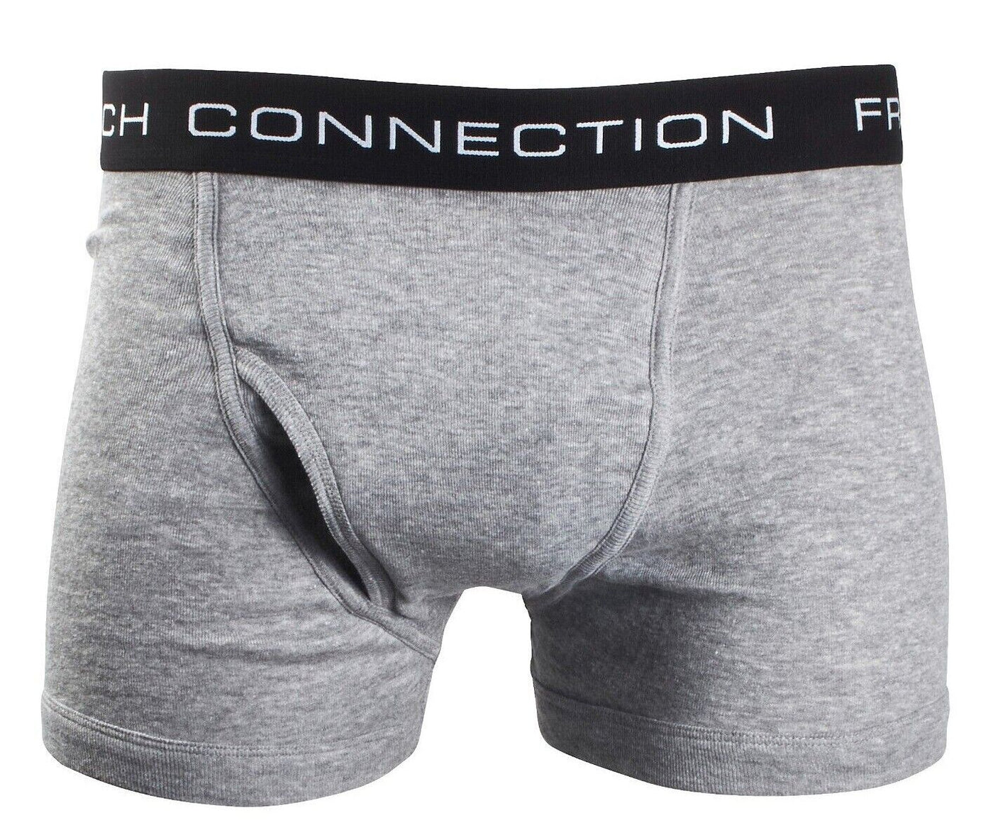 French Connection Men's White & HTH Grey 2 Pack Boxer Briefs