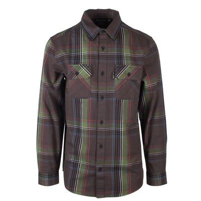 Branded  Men's Stencil Plaid L/S Woven Shirt (S43)