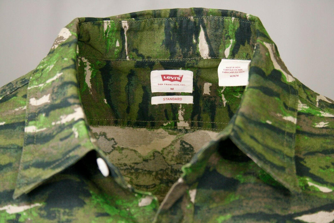 Levi's Men's Green Camouflage S/S Woven Shirt