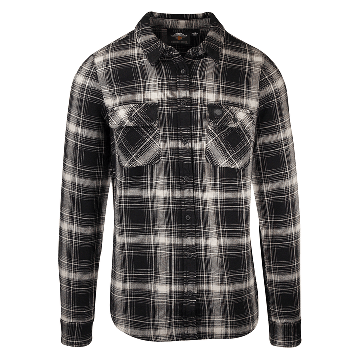 HD Branded Men's Sage Grey Black Plaid L/S Woven Shirt (S14)