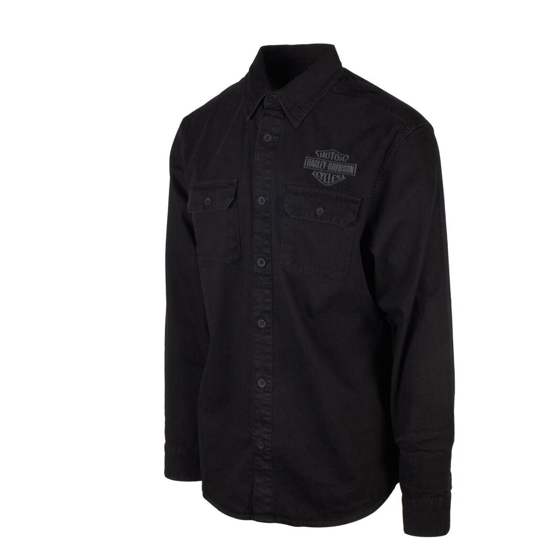 HD Branded Men's Sturgis Bar & Shield Blowout L/S Woven Shirt (S42)