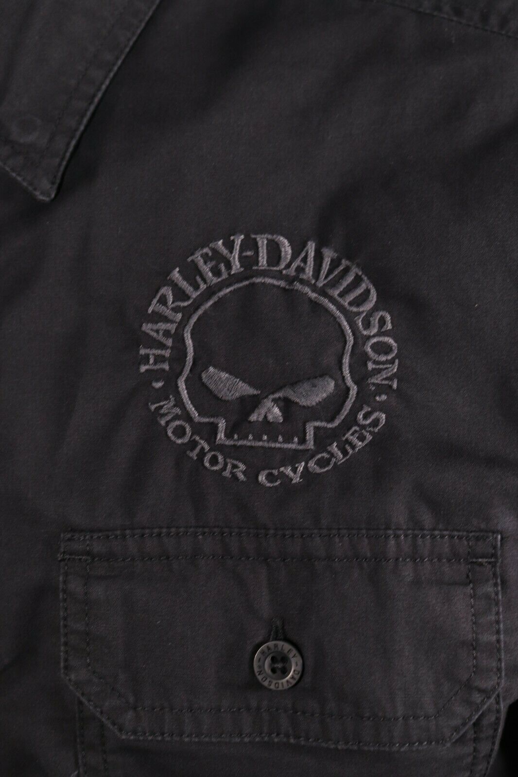 Harley-Davidson Men's Willie G Skull Solid L/S Woven Shirt (S21)