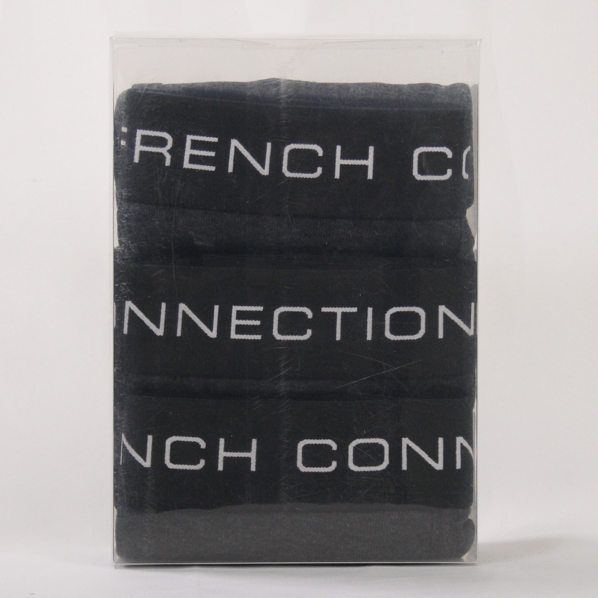 French Connection Men's 3 Pack Dark Grey w/ Black Strap Boxer Brief (S03)