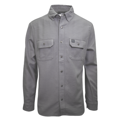 Harley-Davidson Men's Solid Grey Snap On Button L/S Woven Shirt (S10)