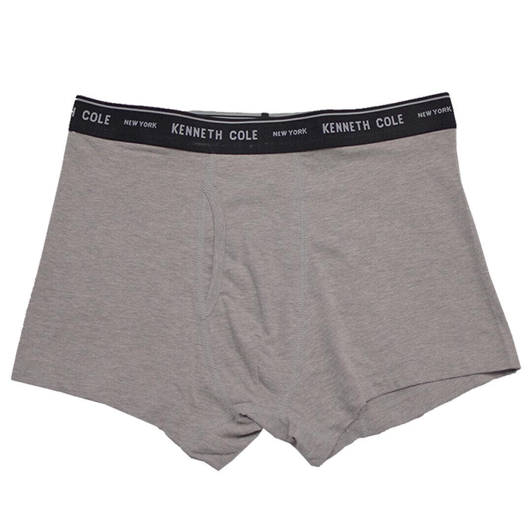 Kenneth Cole Men's 2 Pack Solid Dark & Light Heather Grey Trunks (S07)
