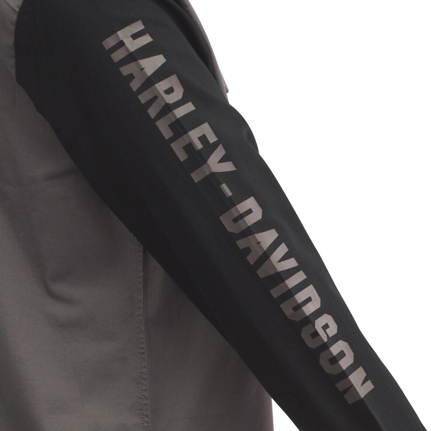 Harley-Davidson Men's Black Pearl Mechanic Colorblocked L/S Woven Shirt (S53B)