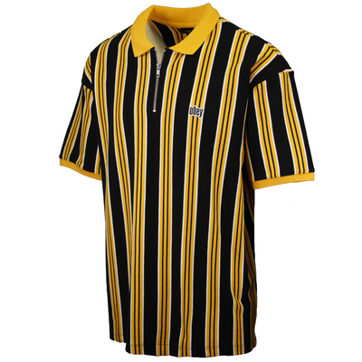 OBEY Men's Radar Classic Vertical Stripe Zip S/S Polo Shirt (S24)