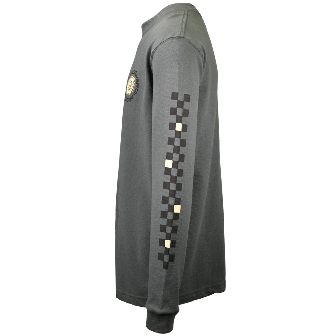 Quiksilver Men's Dark Green Deluxe L/S T-Shirt