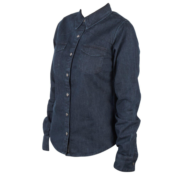 HD Branded Women's Dark Indigo Artist Drive HD ADV L/S Denim Shirt (S07B)