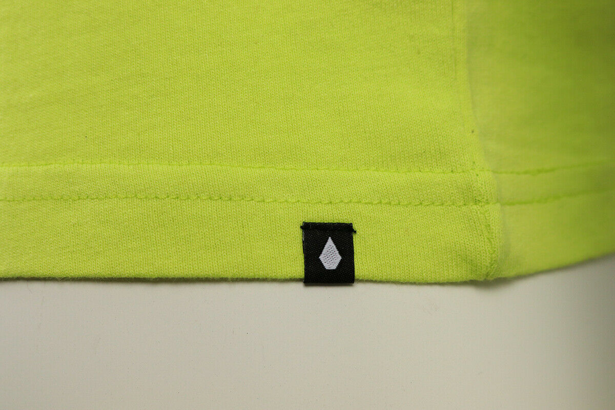 Volcom Men's Fluorescent Yellow Stone Rays S/S T-Shirt (S47)