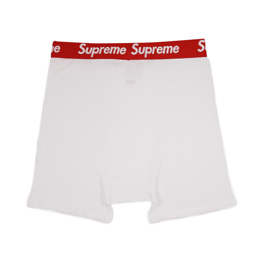 Supreme Men s 100 Authentic Single Pack White Boxer Briefs Spotted Clothing